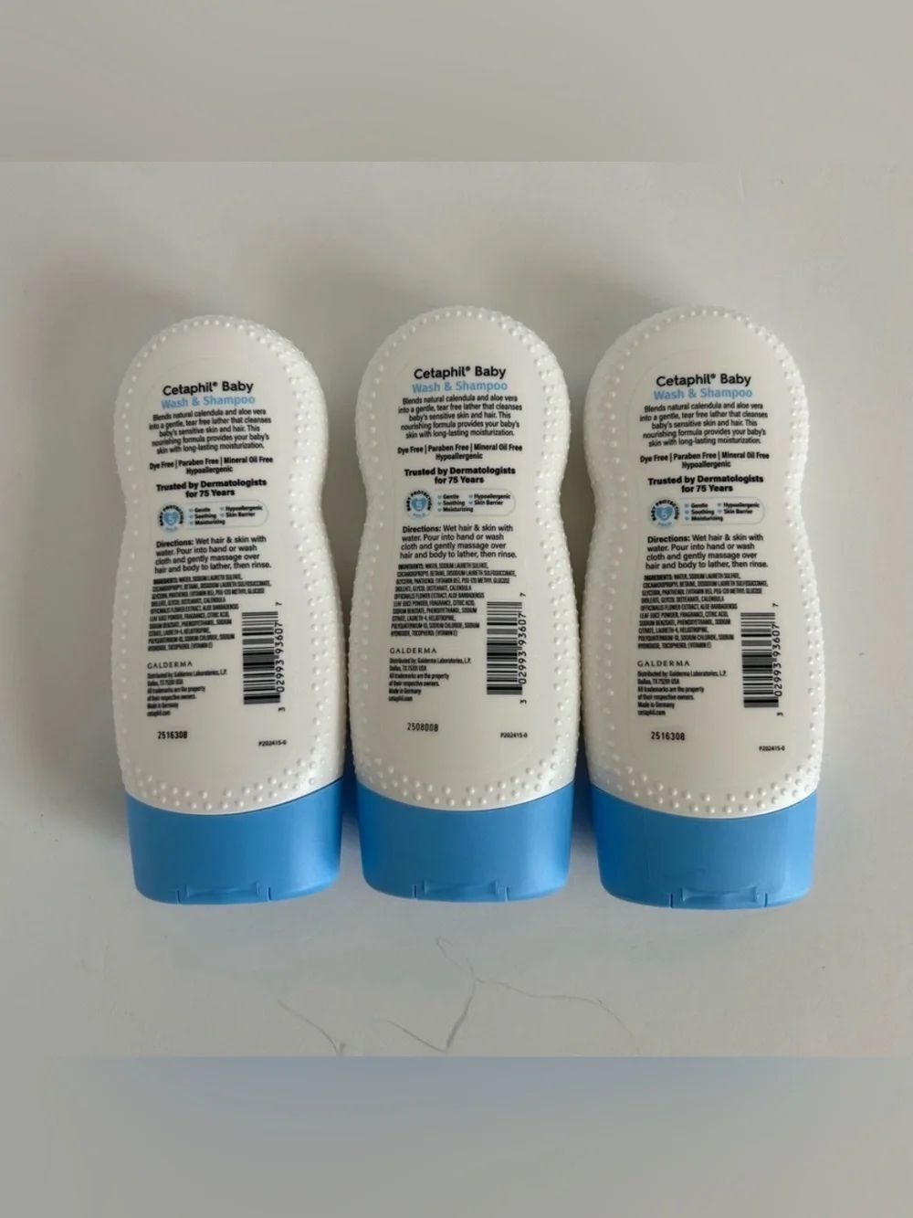 Cetaphil Baby Wash & Shampoo Bundle (Lot of 3) New